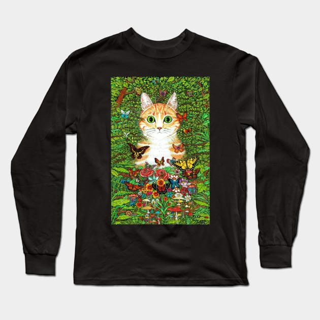 Hidden cat / Le chat caché Long Sleeve T-Shirt by tristan.r.rosenkreutz